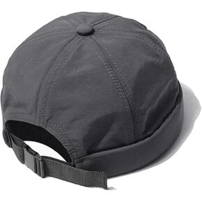 XYIYI Men Quick Dry Docker Cap Breathable Brimless Cap Rolled Cuff Retro Sailor Beanie Hat