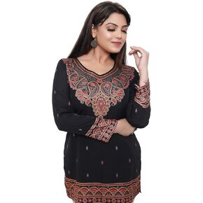 Maple Clothing Short Kurti Indian Tunic Top Women's Printed Kurta India Apparel