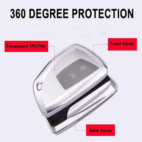 Keyless Entry Remote Accessories Key Fob Cover Case Fit for GMC Yukon Chevy Suburban Tahoe GM-13541565/13537962 Buick (Red) in Saudi Arabia