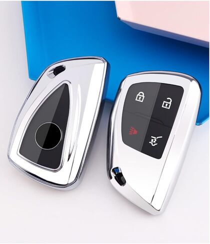 Keyless Entry Remote Accessories Key Fob Cover Case Fit for GMC Yukon Chevy Suburban Tahoe GM-13541565/13537962 Buick (Red) in Saudi Arabia