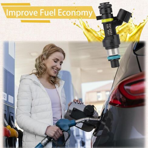 16600-9HP0A حاقن الوقود OE، متوافق مع/نيسان 2.5L Altima Rogue 2015 2016 2017 2018، Nv200 Sentra 2.0L، Tiida Versa Cube 1.8L 2007 2008 2009 2010 2011 2012 2013 2014 |18 حفرة| |مجموعة من 4| in Kuwait