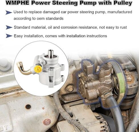 مضخة توجيه كهربائية متوافقة مع جيب رانجلر TJ L4 2.5L/ L6 4.0L 1997 1998 1999 2000 2001 2002، جيب شيروكي L4 2.5L/ L6 4.0L 1997 1998 1999 2000، استبدال لـ 20-823، 96-823 in Kuwait