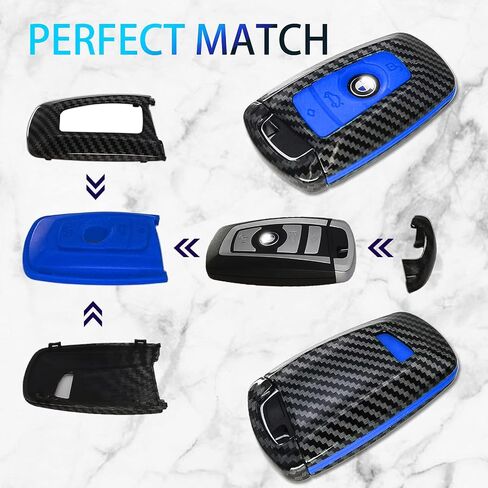 for BMW 3/4 Buttons Key Fob Cover,Soft TPU Key Fob Cover Case Compatible with BMW 1 3 4 5 6 7 Series X1 X3 X4 M5 M6 GT3 GT5(Black) in Kuwait