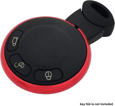 Aluminum Smart Key Fob Ring Rim Trim Cover Protector Compatible with BMW Mini Cooper R55 R56 R57 R58 R59 R60 (Red) in Kuwait