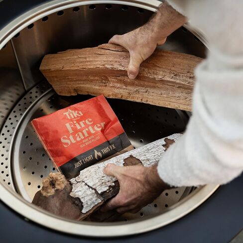 TIKI Brand Fire Starter | 10-Pack, Indoor/Outdoor Fire Starter, Wood Pellets, Outdoor Fire Pit Fire Starter, Indoor Fire Place Fire Starter, Easy Fire Starter, 15 x 11.88 x 9 inches, 122000768,Brown in Kuwait