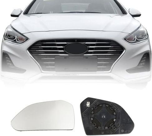 زجاج بديل للمرآة الجانبية للركاب لسيارة Hyundai Sonata 2015-2019، زجاج مرآة رؤية جانبية يمين خارجي ساخن للسيارات لعام 2015 2016 2017 2018 2019 Hyundai Sonata (SKOUIO 01-S) in Saudi Arabia