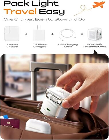 LISEN Power Adapter with Retractable Cable in Saudi Arabia