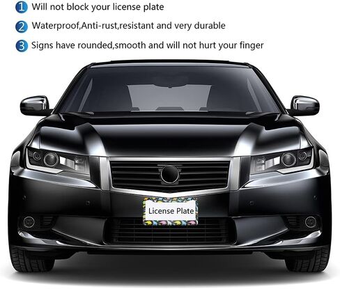 Swono Dinosaur License Plate Frame Colorful Cartoon Funny Beast Dinosaur License Plate Cover Aluminum Metal License Plate Holder Frame for Women Men Auto Decoration for US Car/Truck in Kuwait