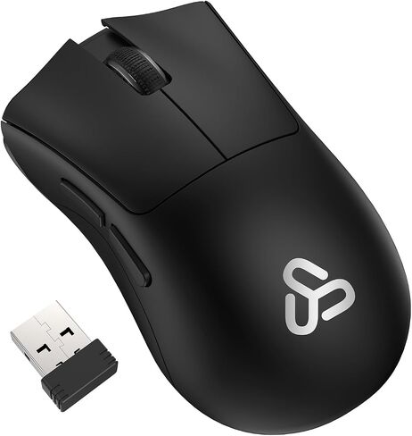 ماوس لاسلكي sdlogal 2.4G، ماوس لاسلكي ضوئي محمول 1200 نقطة في البوصة مع جهاز استقبال USB، عمر بطارية 24 شهرًا، جهاز كمبيوتر/Mac/كمبيوتر محمول يمكن استخدامه بكلتا اليدين (Gunmetal) in Saudi Arabia