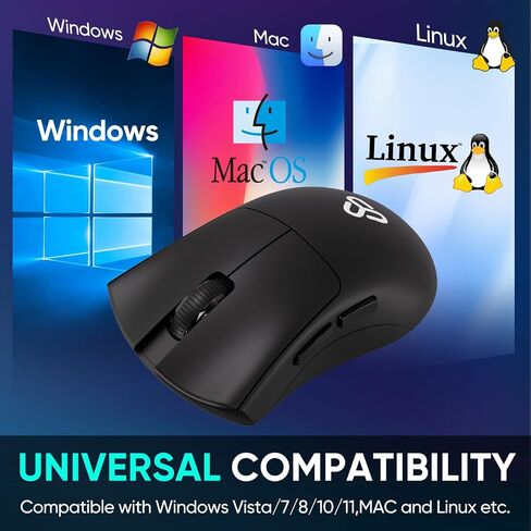 ماوس لاسلكي sdlogal 2.4G، ماوس لاسلكي ضوئي محمول 1200 نقطة في البوصة مع جهاز استقبال USB، عمر بطارية 24 شهرًا، جهاز كمبيوتر/Mac/كمبيوتر محمول يمكن استخدامه بكلتا اليدين (Gunmetal) in Saudi Arabia