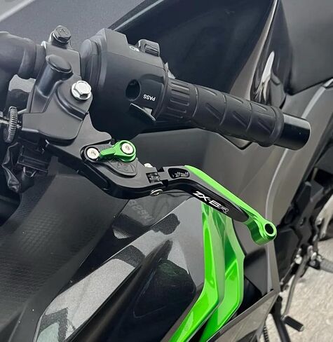 Motorcycle Brake and Clutch Levers Modified Parts Fits for Kawasaki ZX6R ZX 6R 636 ZX-6R 2019 2020 2021 2022 2023 2024 Adjustable Foldable Extendable Handle Brake Lever. (Black-Gold, ZX-6R 2019-2024) in Saudi Arabia