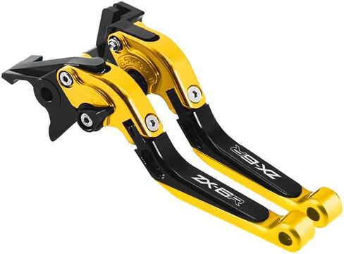 Motorcycle Brake and Clutch Levers Modified Parts Fits for Kawasaki ZX6R ZX 6R 636 ZX-6R 2019 2020 2021 2022 2023 2024 Adjustable Foldable Extendable Handle Brake Lever. (Black-Gold, ZX-6R 2019-2024) in Saudi Arabia