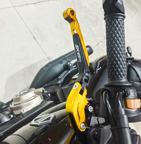 Motorcycle Brake and Clutch Levers Modified Parts Fits for Kawasaki ZX6R ZX 6R 636 ZX-6R 2019 2020 2021 2022 2023 2024 Adjustable Foldable Extendable Handle Brake Lever. (Black-Gold, ZX-6R 2019-2024) in Saudi Arabia