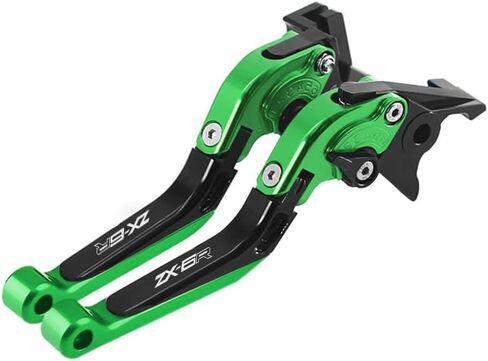 Motorcycle Brake and Clutch Levers Modified Parts Fits for Kawasaki ZX6R ZX 6R 636 ZX-6R 2019 2020 2021 2022 2023 2024 Adjustable Foldable Extendable Handle Brake Lever. (Black-Gold, ZX-6R 2019-2024) in Saudi Arabia