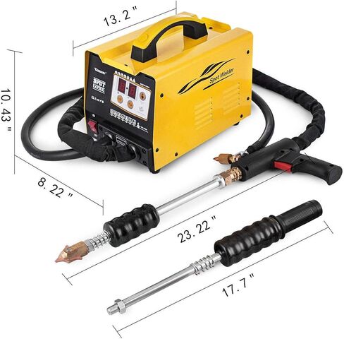 أداة سحب دنت لحام البقعة 110 فولت، مجموعة إصلاح دنت لحام البقع بقدرة 3 كيلو وات 3500 أمبير، آلة لحام سحب دنت سبوتر، 7 قنوات لحام، أوضاع تلقائية ويدوية لإصلاح باب الجسم التلقائي (G90E) in Kuwait