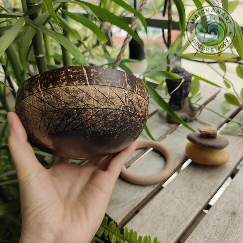 Maichanart Hand-Artistic Scented Candle: Fragrant Coconut Shell Candle (Small 4inch, Coconut) in Saudi Arabia
