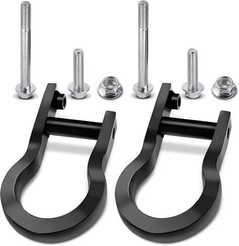 A-Premium Pair (2) Front Tow Hooks Kit Front Recovery Hooks Compatible with Chevrolet Chevy Silverado 1500 2007-2019, GMC Sierra 1500 2007-2019, Chrome Color, Front LH and RH, Replace# 84072462 in Saudi Arabia