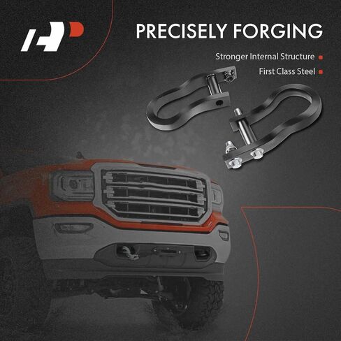 A-Premium Pair (2) Front Tow Hooks Kit Front Recovery Hooks Compatible with Chevrolet Chevy Silverado 1500 2007-2019, GMC Sierra 1500 2007-2019, Chrome Color, Front LH and RH, Replace# 84072462 in Saudi Arabia