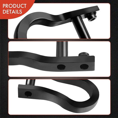A-Premium Pair (2) Front Tow Hooks Kit Front Recovery Hooks Compatible with Chevrolet Chevy Silverado 1500 2007-2019, GMC Sierra 1500 2007-2019, Chrome Color, Front LH and RH, Replace# 84072462 in Saudi Arabia