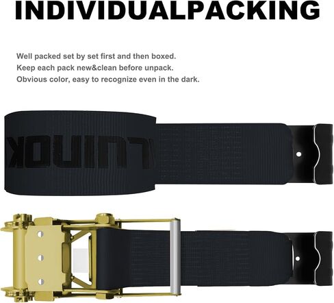 2Pack 4 inch Ratchet Straps 30ft Heavy Duty with Flat Hook for Flatbed Trailer Winch Strap 4 inch Flatbed Straps Ratcheting Black in Kuwait