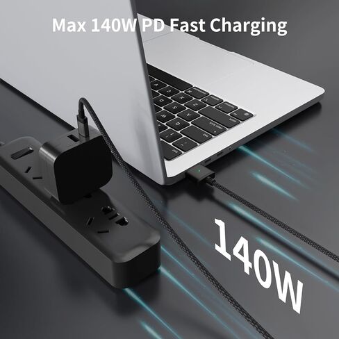 140W USB-C to Magnetic 3 Cable Compatible with Magsafe Charging Cable for 14" 16" MacBook Pro 2024 M3 Pro & Max, MacBook Air 2022 M2, MacBook Pro 2023 M2 Pro & Max - 6.6ft in Saudi Arabia
