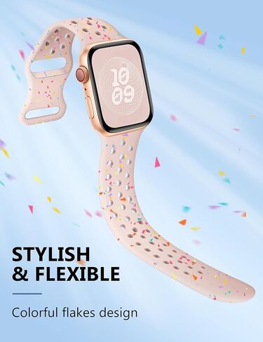 سوار رياضي متوافق مع سوار ساعة Apple 38 مم 40 مم 41 مم 42 مم (S10) للنساء والرجال، بلاستيك معاد تدويره - حزام سيليكون ناعم مسامي لسلسلة iWatch 10 SE 9 8 7 6 5 4 3 2 1 in Kuwait