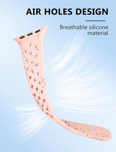 سوار رياضي متوافق مع سوار ساعة Apple 38 مم 40 مم 41 مم 42 مم (S10) للنساء والرجال، بلاستيك معاد تدويره - حزام سيليكون ناعم مسامي لسلسلة iWatch 10 SE 9 8 7 6 5 4 3 2 1 in Kuwait