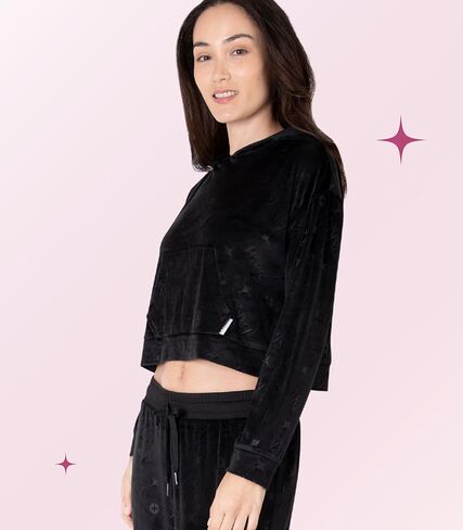 باريس هيلتون بدلة رياضية للنساء طقم صالة بدلة رياضية مزينة بلوفر قطيفة بلوزات وسراويل مطابقة مجموعة 2 قطعة in Kuwait