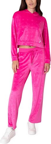 Paris Hilton Tracksuit Women's Lounge Set Sweatsuit Embellished Velour Pullover Top and Pants Matching Set 2 Pieces in Saudi Arabia