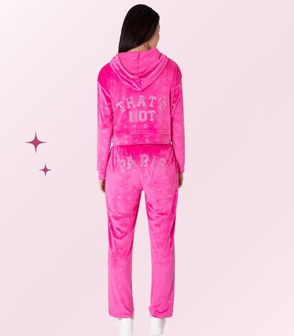 Paris Hilton Tracksuit Women's Lounge Set Sweatsuit Embellished Velour Pullover Top and Pants Matching Set 2 Pieces in Saudi Arabia