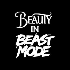 Beauty in Beast Mode NOK Decal Vinyl Sticker |Cars Trucks Vans Walls Laptop|White|5.5 x 4.8 in|NOK959