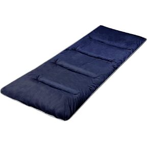 LITA XL Cot Pads for Camping, Soft Comfortable Cotton Thick Sleeping Cot Mattress Pad 75"x28", Grey and Navy Blue