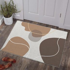 Area Rug 2'x3' Minimalist Triangle Geometry Modern Abstract Aesthetic Contemporary Rugs Machine Washable Soft Plush Rug Geometry Carpet Texture for Living Room Bedroom Dining Room Home Office Indoor