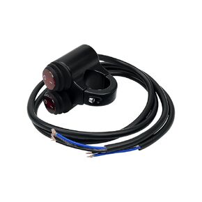 Motorcycle Handlebar Switch 7/8 Inch, 12v Motorcycle Push Button, ATV Waterproof Double Control Kill Switch with Connect Line