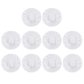 X AUTOHAUX 10pcs 5-6 Inch White Soft Mircrofiber Car Wax Polishing Bonnet Buffing Pad Washable Covers Polisher Waxing Tools 5" 6"