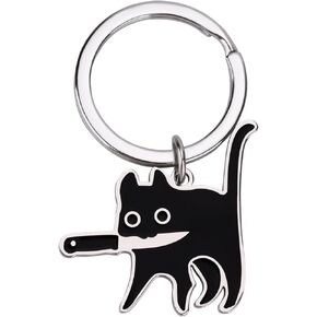 Funny Keychain for Women Men Cat Lovers Christian, Keyring for Couple Stuff Christmas Birthday