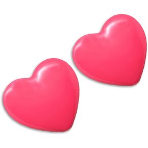 2Pcs Heart Stickers Car Stickers Love Stickers Metal Heart Shaped Car Decals Emblem Badge, 1" Small Heart Stickers Tiny Bumper Stickers Cute Stickers for Women Man Car Phone Laptop (Chrome Sliver)