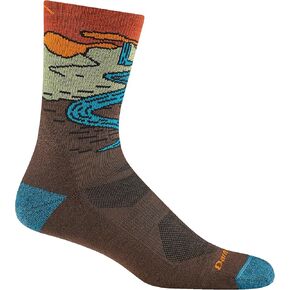 Darn Tough Vermont Men's Micro-Crew Hiking Socks, Chasing Waterfalls - Lightweight Cushioned Crew Socks for Men, Style 5020