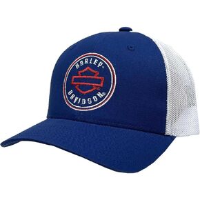 Harley-Davidson Men's All Pride Adjustable Snapback Mesh Trucker Hat - Royal