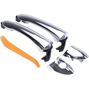 ApplianPar Front Driver and Passenger Side Exterior Door Handle Chrome for Hyundai Sonata 2011-2015