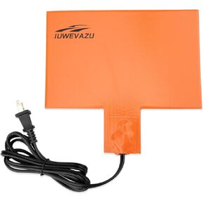 Silicone Battery Heater Warmer Pad with Thermostat Kit, 8-1/2'' x 7-7/8'' Silicone 120V 60Watts, for Automotive Battery Heating Applications