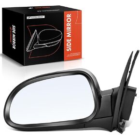 A-Premium Passenger Side Power Door Mirror - Compatible with Suzuki Forenza 2004-2008, Reno 2005-2008 - Heated Manual Folding Black Outside Rear View Mirror - Replace# 8470185Z00