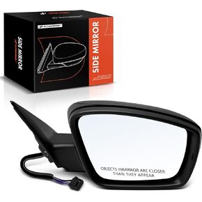A-Premium Driver Side Power Door Mirror - Compatible with Volkswagen Beetle 2013 2014 2015 2016 - Heated Manual Folding Black Outside Rear View Mirror - Replace# 5C1857507AA9B9