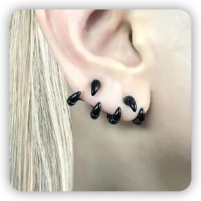 Dragon Earrings as Christmas Gifts for Woman,Gothic Jewelry Ear Claw As Black Stud Jewelry for Women, Goth Punk Eagle Accessories for Birthday Anniversary Christmas