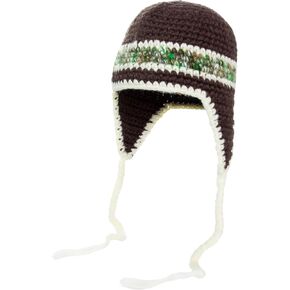 Handmade Knitted Winter Warm Foldable Earflap Hat with Vibrant Color Blocking - Fashionable Crochet Beanie Hat