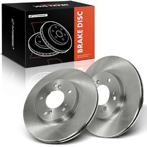 A-Premium 11.06 inch (281mm) Front Vented Disc Brake Rotors Compatible with Select Honda, Isuzu and Acura Models - CR-V/Prelude 97-01, Odyssey 95-98, Integra 97-98 00-01, Legend 91-95, RL/TL 96-98