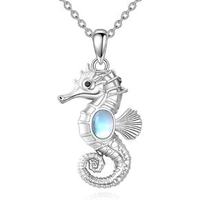 Seahorse Necklace 925 Sterling Silver Seahorse Pendant Necklace Seahorse Jewelry Gifts for Women