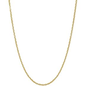 14K Yellow Gold Rope Chain Pendant Necklace - Choose Your Width (0.7 mm, 0.9 mm, 1 mm)