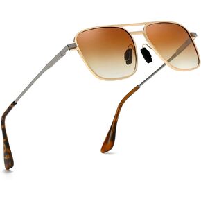 SUNGAIT Square Aviator Sunglasses for Men: Polarized Lens Shades UV400 Protection