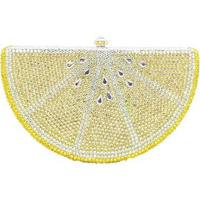 Women Cute Fruit Evening Clutch Sparkling Rhinestones Purse Crystal Banquet Prom Shoulder Bag